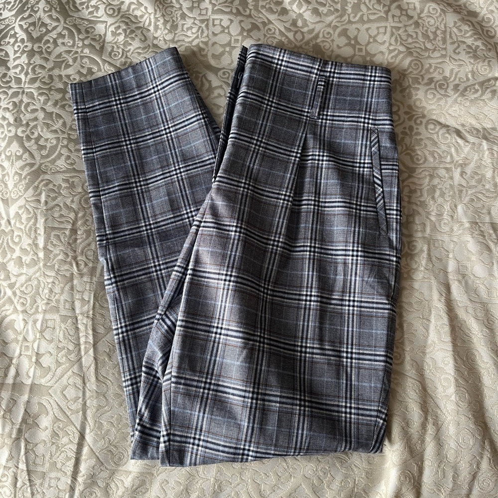RW&CO Plaid High Rise Suiting Pants